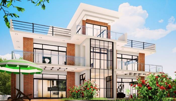 طراحی ویلا تریبلکس نئوکلاسیک در دماوند