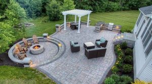 حیاط سازی ویلا کوچک