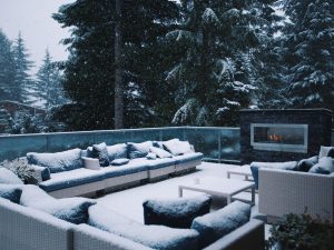 محوطه سازی ویلا برای فصول سرد